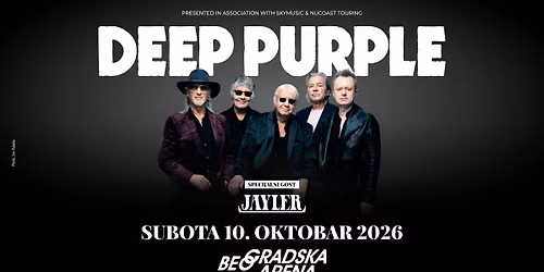 Deep Purple sti\u017eu u Beogradsku Arenu 10. oktobra 2026.