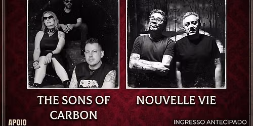 Show The Sons of Carbon + Nouvelle Vie + Projeto Darks & 80\u00b4s