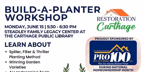 Restoration Carthage: Build-A-Planter Workshop