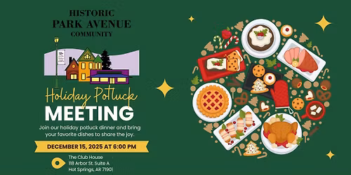 December PACA Meeting: Holiday Potluck