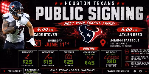 Cade Stover & Jaylen Reed Public Autograph Signing 