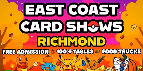 FREE Pok\u00e9mon & Sports Card Show - Richmond, VA - November 8-9, 2025
