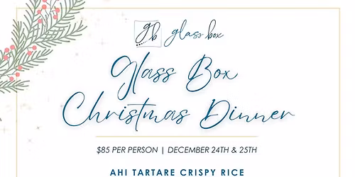 Christmas Prix-Fixe Menus from Glass Box
