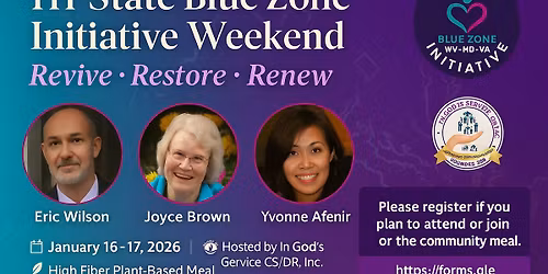 Tri-State Blue Zone Initiative Weekend - Faith \u2022 Community \u2022 Healthy Living