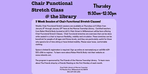 Chair Functional Stretch Class