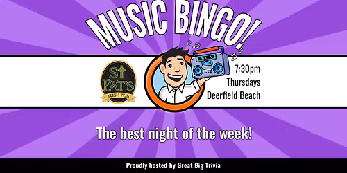 Music Bingo @ St. Pat's Irish Pub | Fun with Friends in Deerfield Beach
