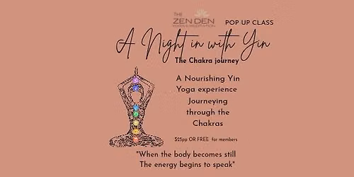 POP UP CLASS - A night in with Yin ~ The Chakra Journey