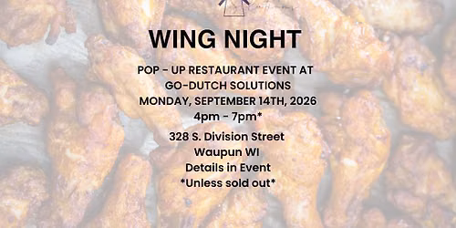 Chicken Wing Night | Dine In or Take Out