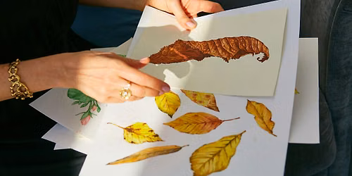 Peindre des feuilles avec des feuilles, atelier cr\u00e9atif