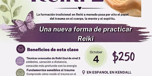 Trauma Sensitive Usui Reiki 2 Certification Class - Spanish