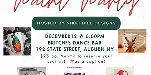 Christmas Mug Paint & Sip @ Britches' Dance Bar - Auburn, NY