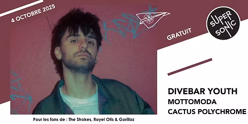 Divebar Youth en concert au Supersonic (Free entry)