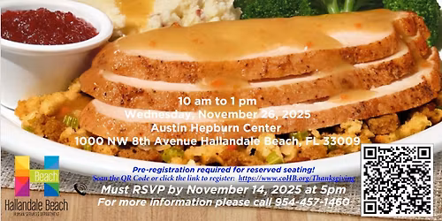 City of Hallandale Beach Annual Community Thanksgiving Luncheon Event