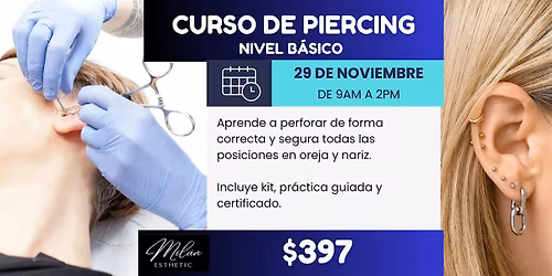 Curso de Piercing - nivel b\u00e1sico