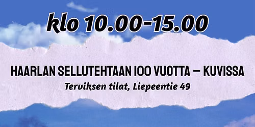 Haarlan sellutehtaan 100 vuotta -kuvissa