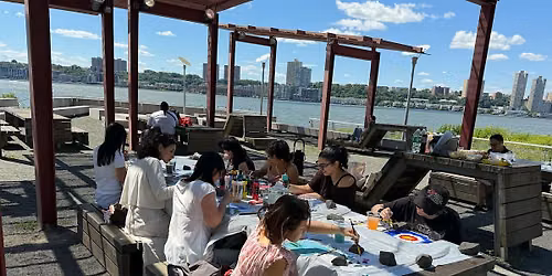 Volunteer Painting in Riverside Park
