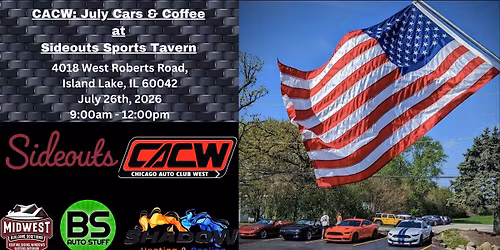 CACW: July Cars & Coffee at Sideouts Sports Tavern