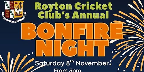 Royton Cricket Bowling & Running Club Bonfire & Firework Display 2025