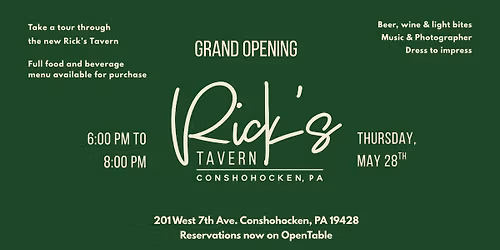 Rick's Tavern Grand Opening Event