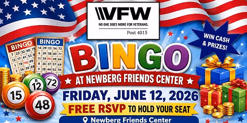 VFW June Bingo at Newberg Friends Center