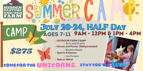 5-Day Summer Camp July 20-24, FULL DAY 9am-4pm