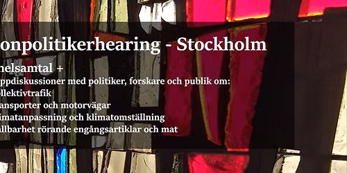 Regionpolitikerhearing med gruppdiskussioner om trafik-, klimat- och h\u00e5llbarhetsfr\u00e5gor