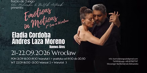 Wroc\u0142aw 21-22.09 Andres Laza Moreno & Eladia Cordoba 3 warsztaty