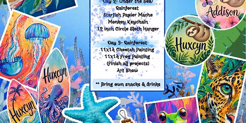 Tree Tops to Tides Art Camp- message to save spot!