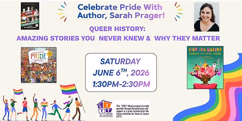 Queer History w\/Author Sarah Prager!