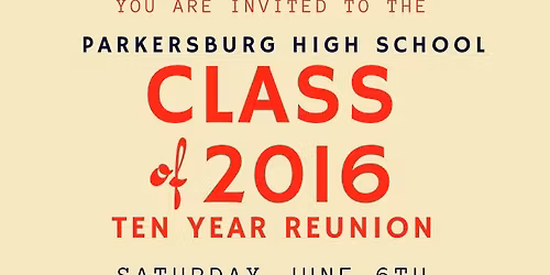 PHS Class of 2016- 10 Year Reunion \ud83c\udf89