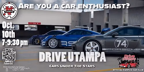 Drive UTampa Cars Under the Stars: Utampa Family weekend car show