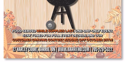 Fall BBQ at Barrie Harley-Davidson