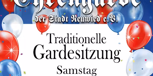 Traditionelle Gardesitzung der Ehrengarde der Stadt Neuwied