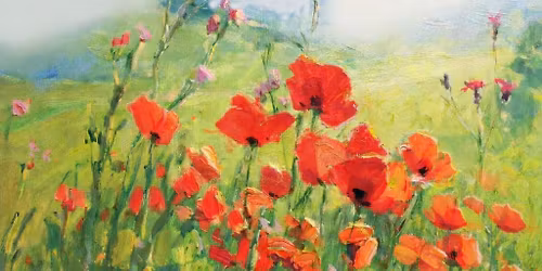 Acrylic Painting Workshop in Stavanger | Poppies field