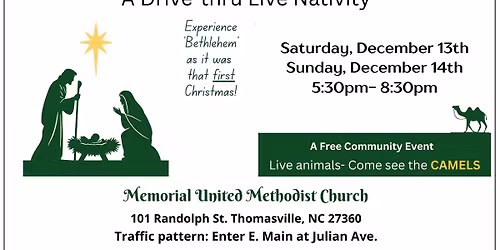 Star of Bethlehem - A Free Drive-Thru Nativity
