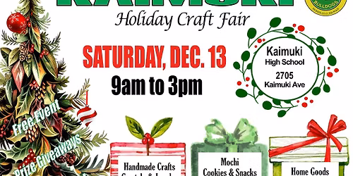 Kaimuki Holiday Craft Fair 
