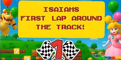 Isaiahs first lap around the track!