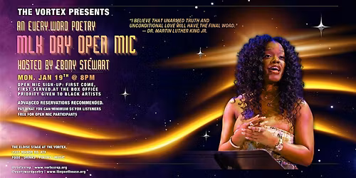 An every.Word Poetry MLK Day Open Mic | Hosted by Ebony Stewart