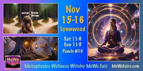 Metaphysics Wellness Witchy MeWe Fair in Lynnwood with 65 Booths | 25 Talks