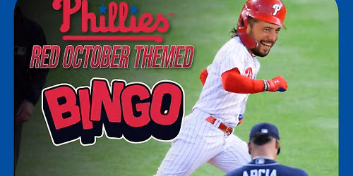 Phillies Themed Bingo at SunnyBrook (September 2nd)