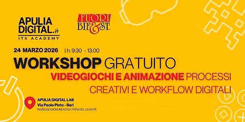 Workshop  "Videogiochi e Animazione: processi creativi e workflow digitali"