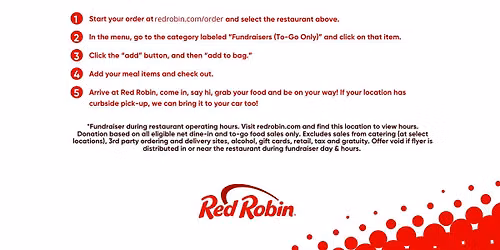 Fundraiser: Red Robin for TownCats \u2013 August 14