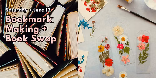 Pressed Flower Bookmark Workshop + Book Swap