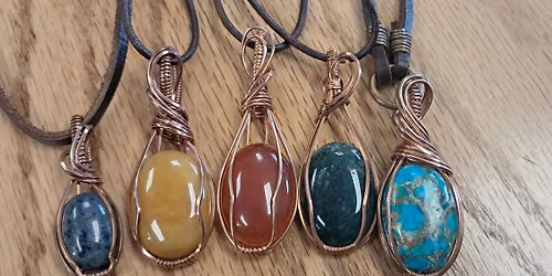 learn to wire wrap necklace pendant!