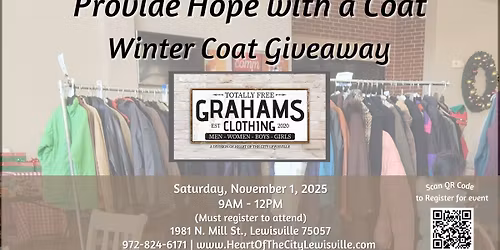 Provide Hope with a Coat - FREE Winter Coat Giveaway