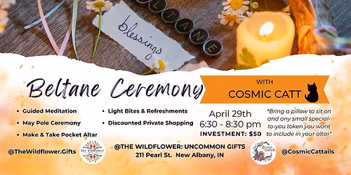 Beltane Ceremony Guided by Cosmic Catt at The Wildflower