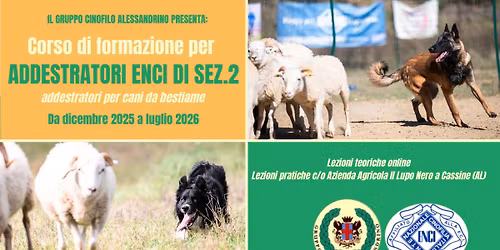 Corso addestratori ENCI sezione 2 cani da bestiame