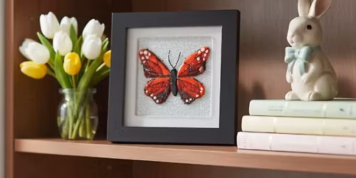 Glass Fused Butterfly In A Frame