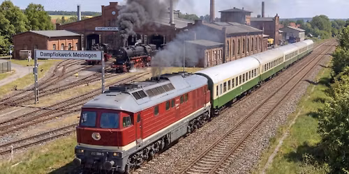 Dampflokwerk Express von Magdeburg nach Meiningen zu den Meininger Dampfloktagen