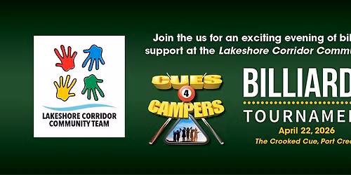 LCCTeam's - 4th Annual Cues-4-Campers Charity Billiard Tournament - 2026